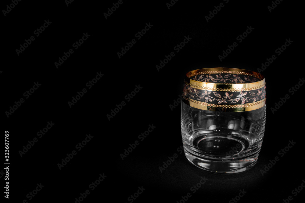 Empty glass for whiskey, brandy or bourbon Empty glass for whiskey, brandy or bourbon