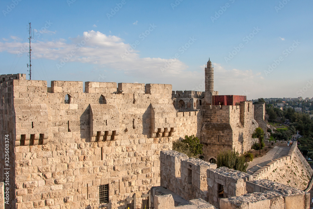 Naklejka premium The fortress walls surrounding the old city