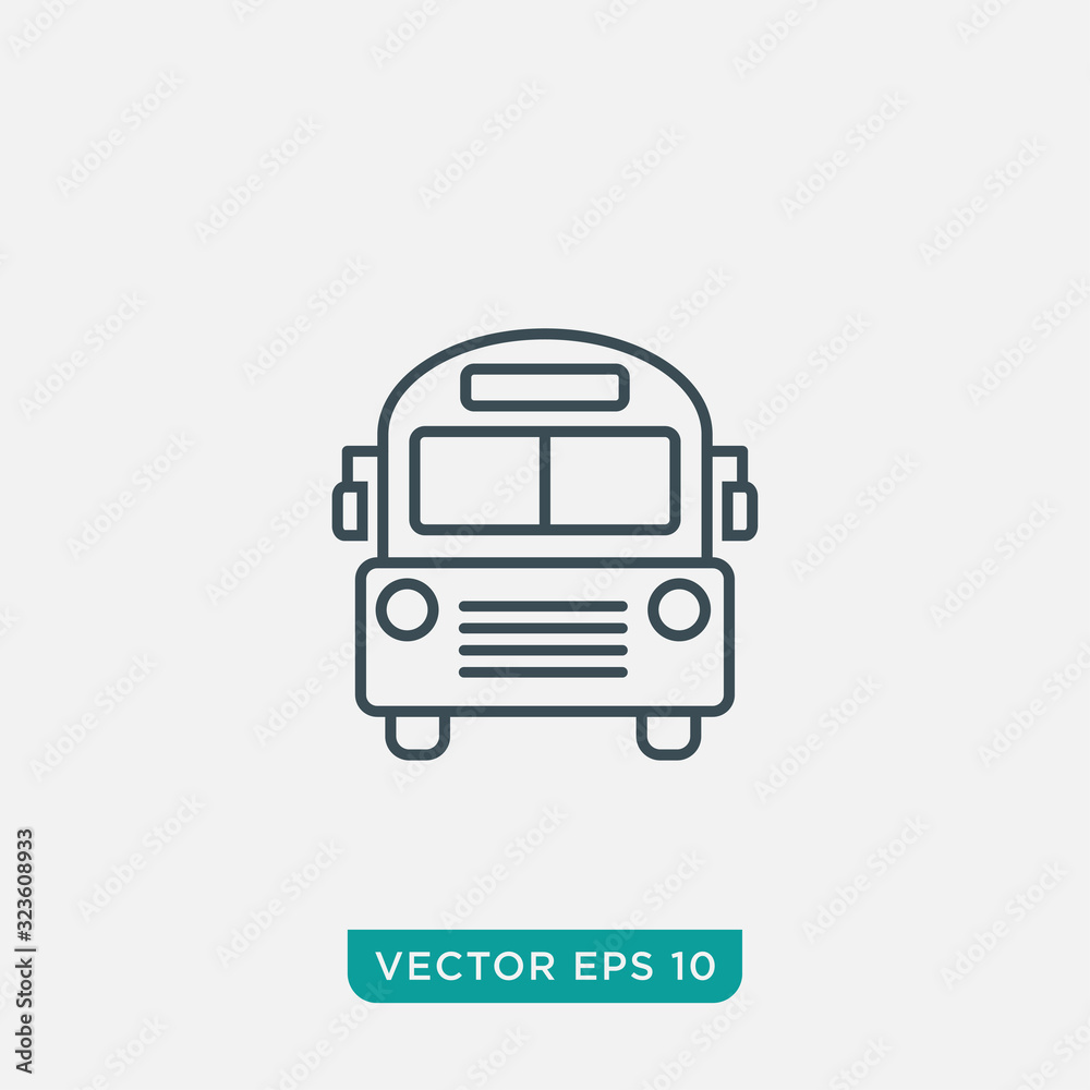 School Bus Icon Design, Vector EPS10 School Bus Icon Design, Vector EPS10