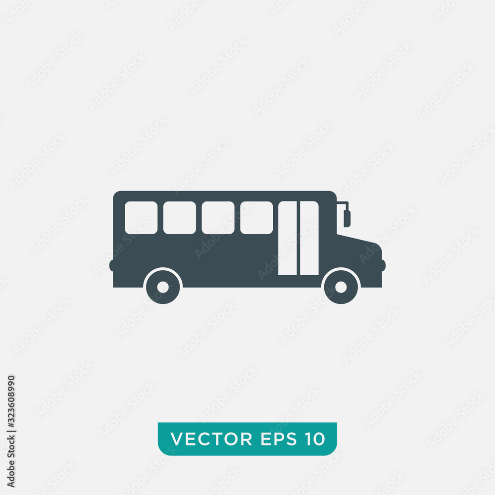 School Bus Icon Design, Vector EPS10