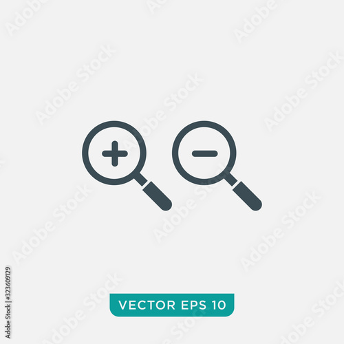 Zoom Icon Design, Vector EPS10