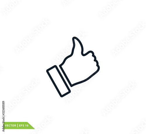 Thumb like icon vector design template