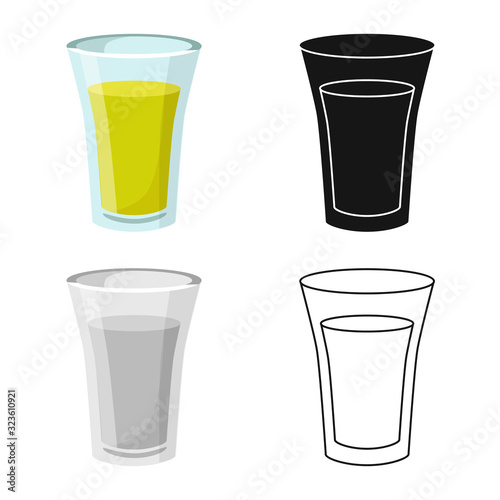 Vector design of juice and sugar logo. Collection of juice and cane stock vector illustration.