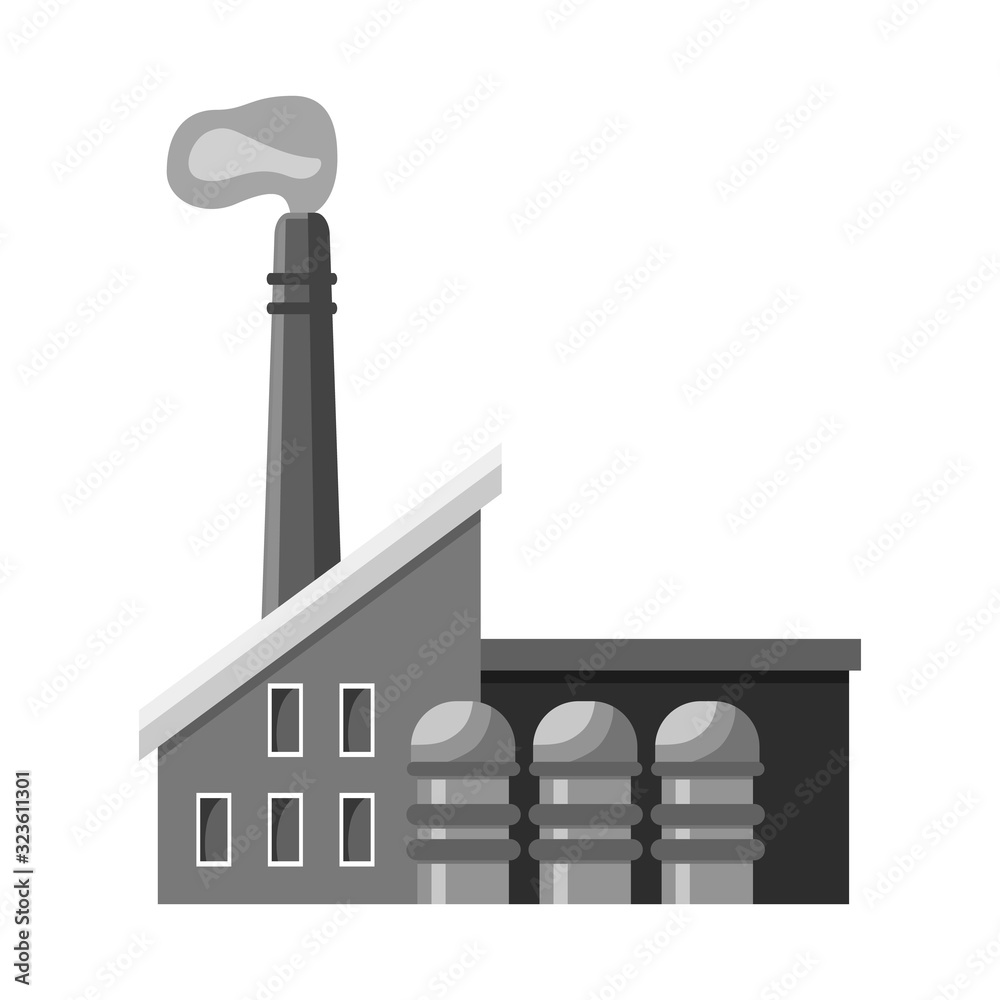Fototapeta premium Vector illustration of factory and manufacture icon. Set of factory and pipe stock vector illustration.