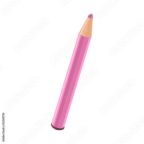 Vector design of eyeliner and pencil logo. Graphic of eyeliner and contour stock symbol for web.
