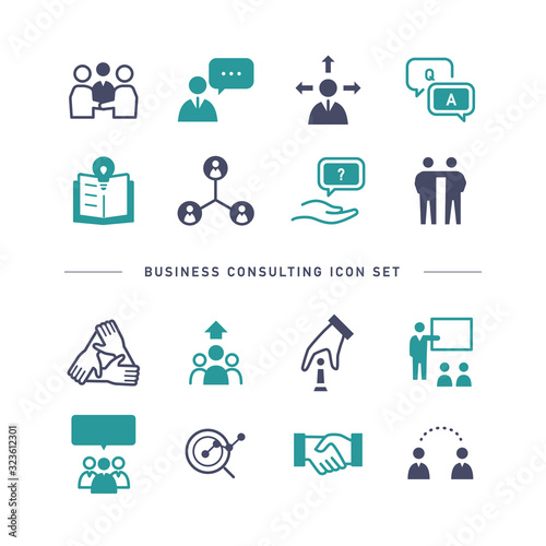 BUSINESS CONSULTING ICON SET