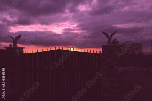 eagles on the gate in the Rome province