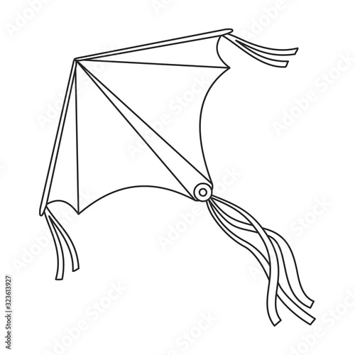 Kite bird vector icon.Outline vector icon isolated on white background kite bird .