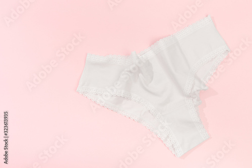Female panties over pink background - Image