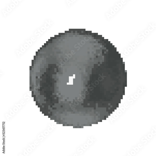 Pixelated Metallic ball. Ir...