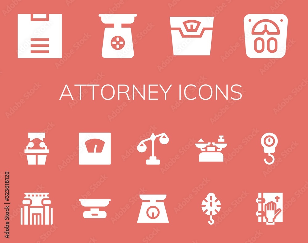 attorney icon set attorney icon set