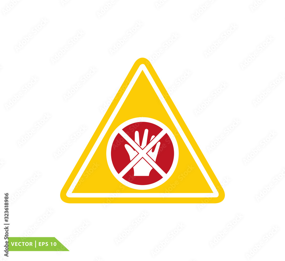Do not touch icon sign vector logo template Do not touch icon sign vector logo template