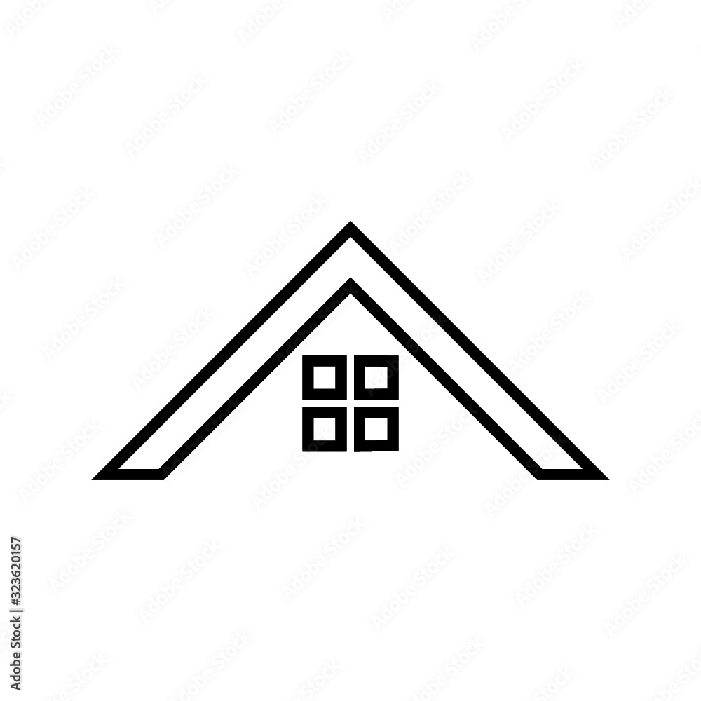 Real estate logo design icon template. Roof symbol icon Real estate logo design icon template. Roof symbol icon