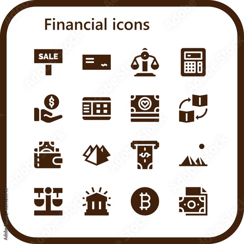 financial icon set