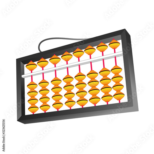 Teacher abacus for school. Mental arithmetic.