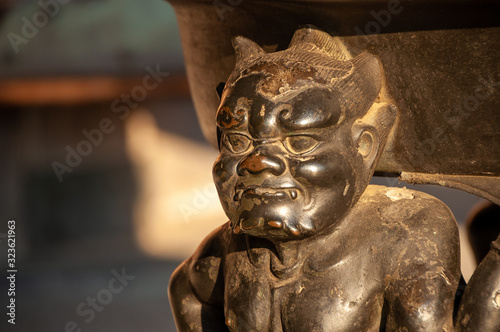 statue of devil in a Japanese temple
