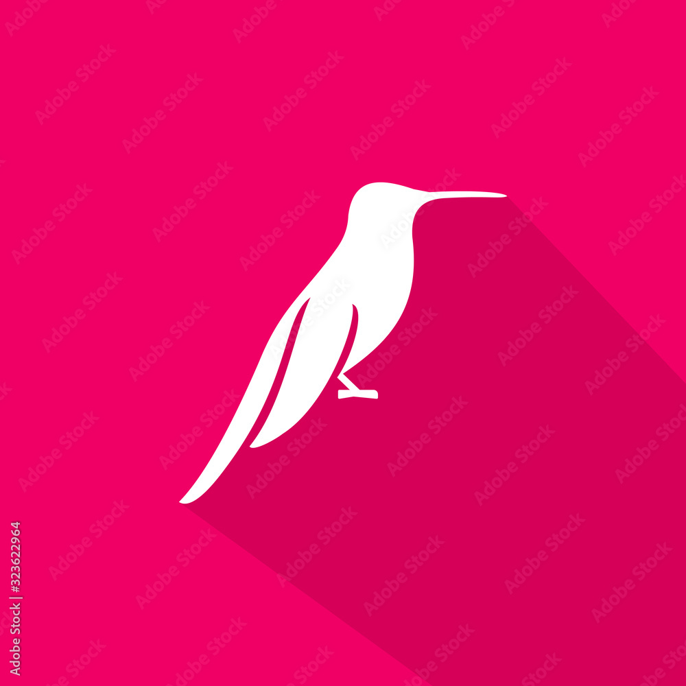 Hummingbirds facing right - icon illustration Hummingbirds facing right - icon illustration