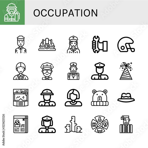 occupation icon set
