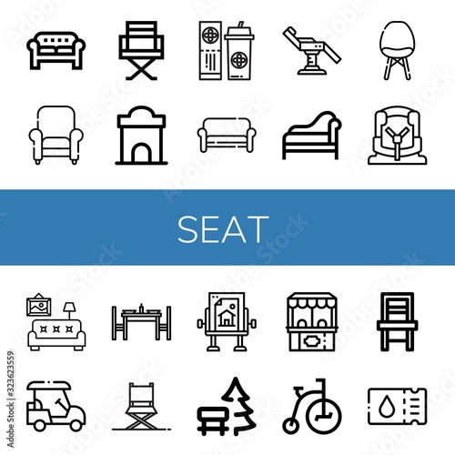 Set of seat icons