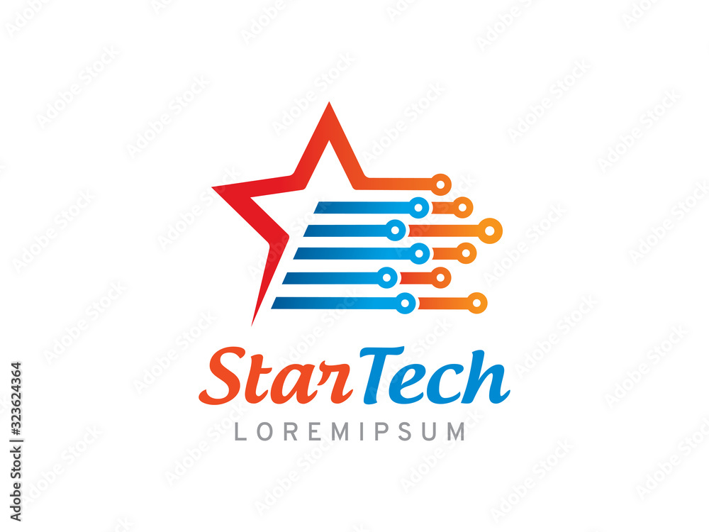 Star technology logo template design, icon, symbol Star technology logo template design, icon, symbol