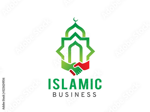Islamic business logo template design, icon, symbol