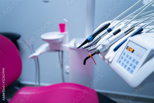 Modern dentists office interior and its equipment.