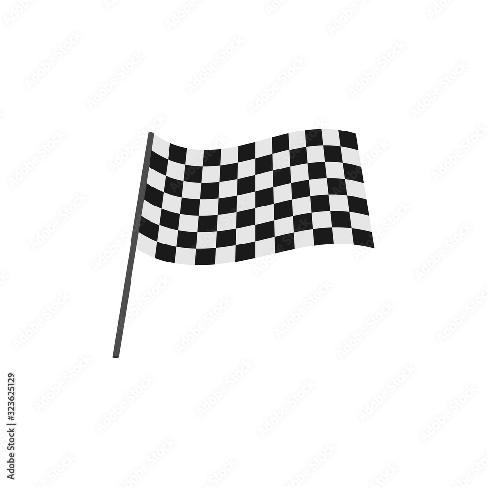 Fototapeta premium Flat icon with flag finish for game design. Vector