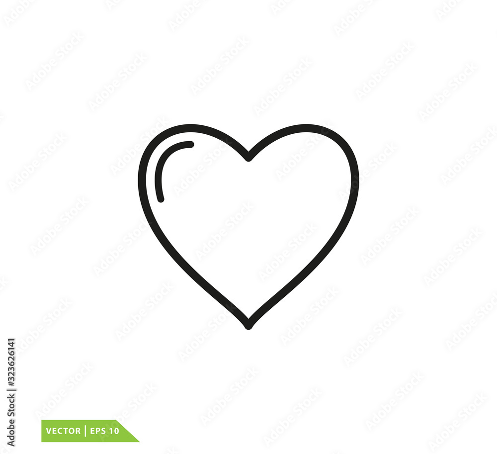 Love icon vector logo design template