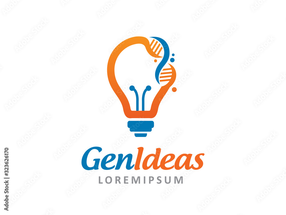 Idea and DNA logo template design, icon, symbol Idea and DNA logo template design, icon, symbol