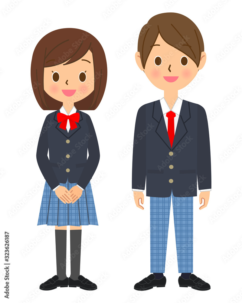 学生服を着た男女 02 学生服を着た男女 02