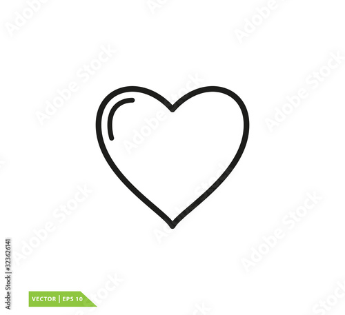 Love icon vector logo design template