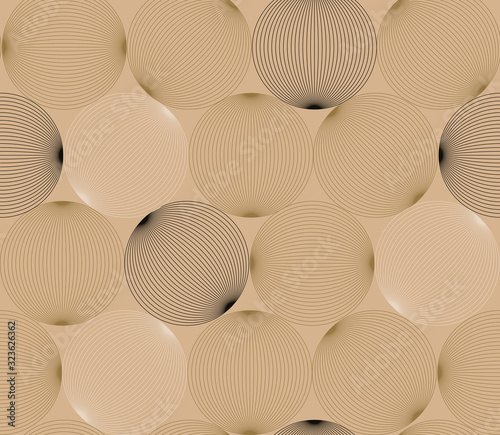 polarity striped bubbles seamless ivory gold