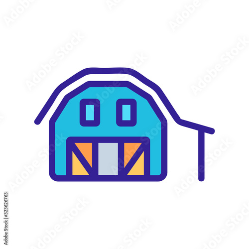 House farm icon vector. Thin line sign. Isolated contour symbol illustration