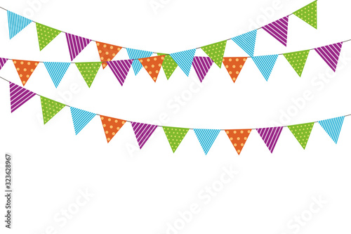 Buntings flags garlands