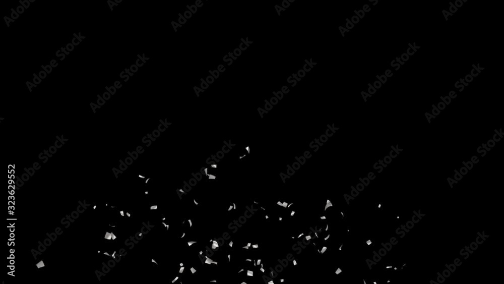 Silver Confetti / with Alpha Matte Channel. Silver Confetti / with Alpha Matte Channel.