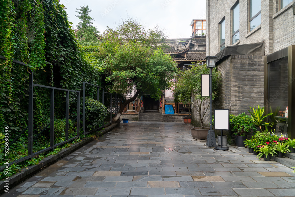 Old buildings in Kuan Alley and Zhai Alley, Chengdu, Sichuan