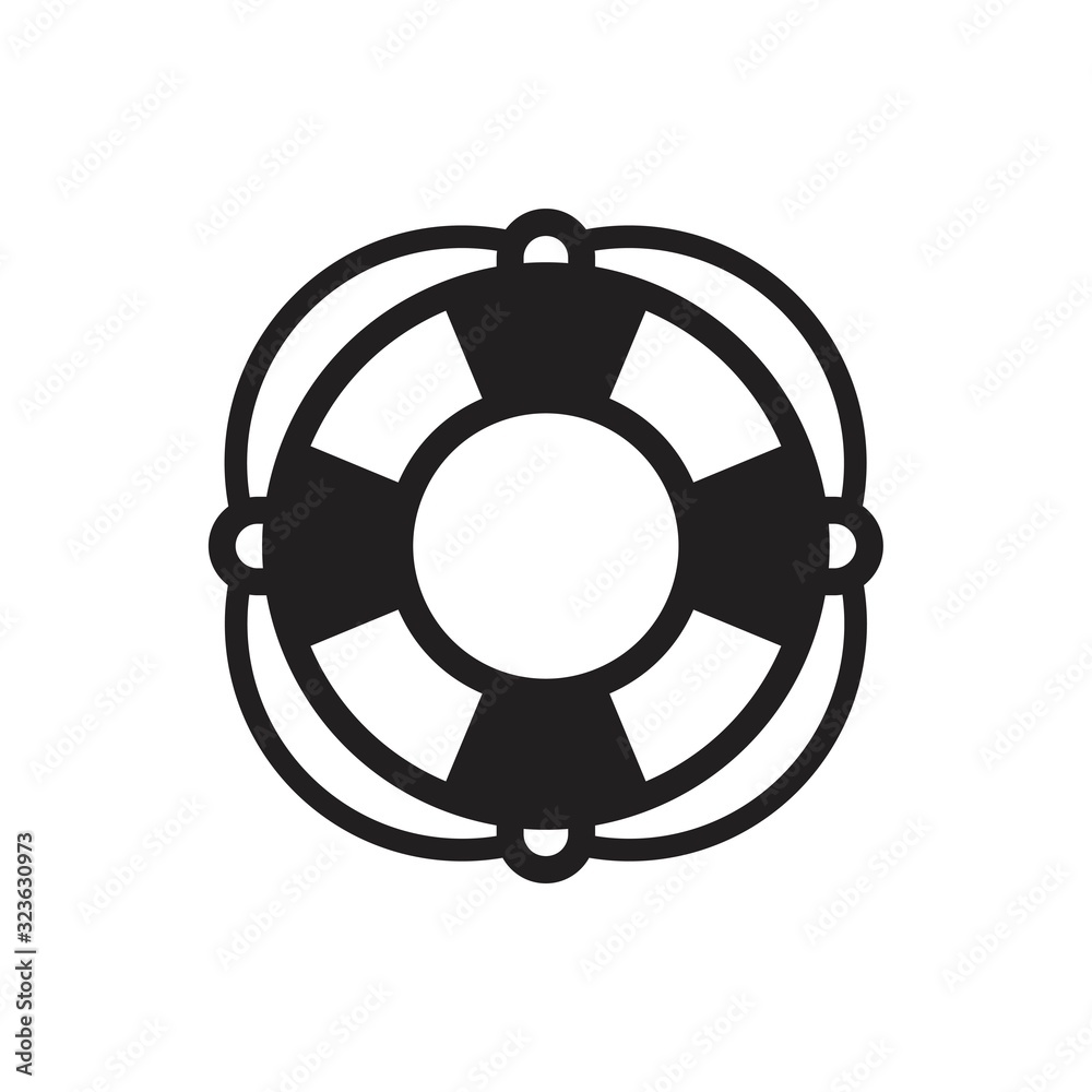 Obraz premium life preserver icon template black color editable. Bow and arrow icon symbol Flat vector illustration for graphic and web design.b