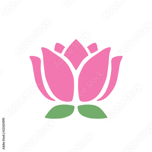 Lotus Flower Logo - Symbol of Enlightenment