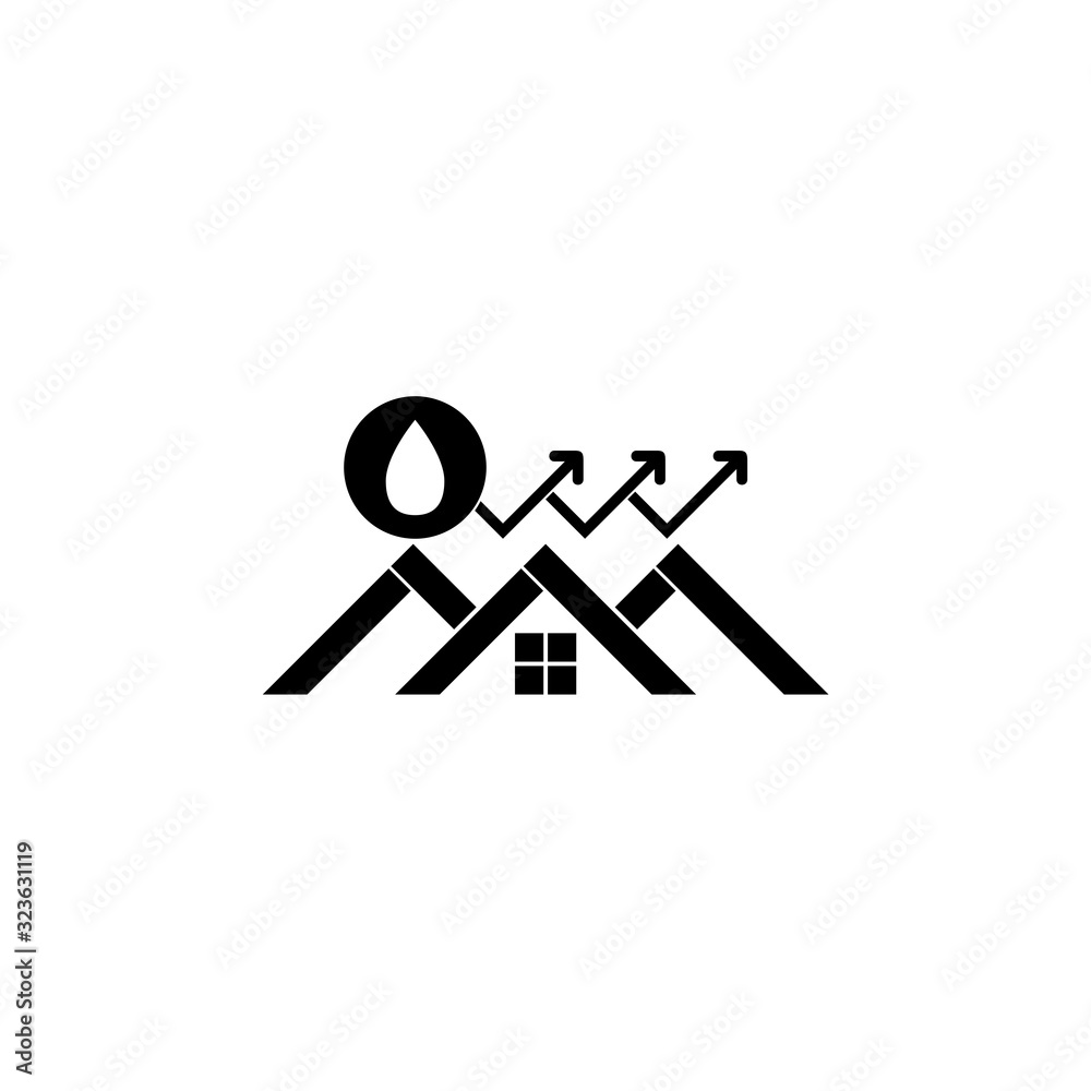 Waterproof roof  icon isolated on white background