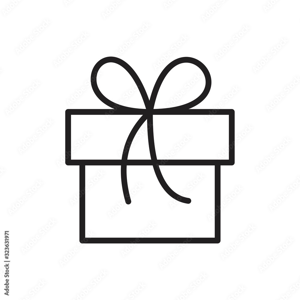 Gift box icon template black color editable. Gift box icon symbol Flat vector illustration for graphic and web design. Gift box icon template black color editable. Gift box icon symbol Flat vector illustration for graphic and web design.