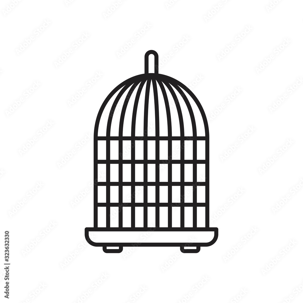 Bird cage icon template black color editable. Bird cage icon symbol Flat vector illustration for graphic and web design.