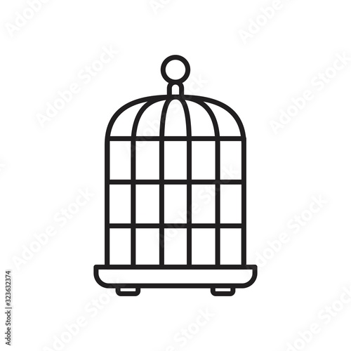 Bird cage icon template black color editable. Bird cage icon symbol Flat vector illustration for graphic and web design.