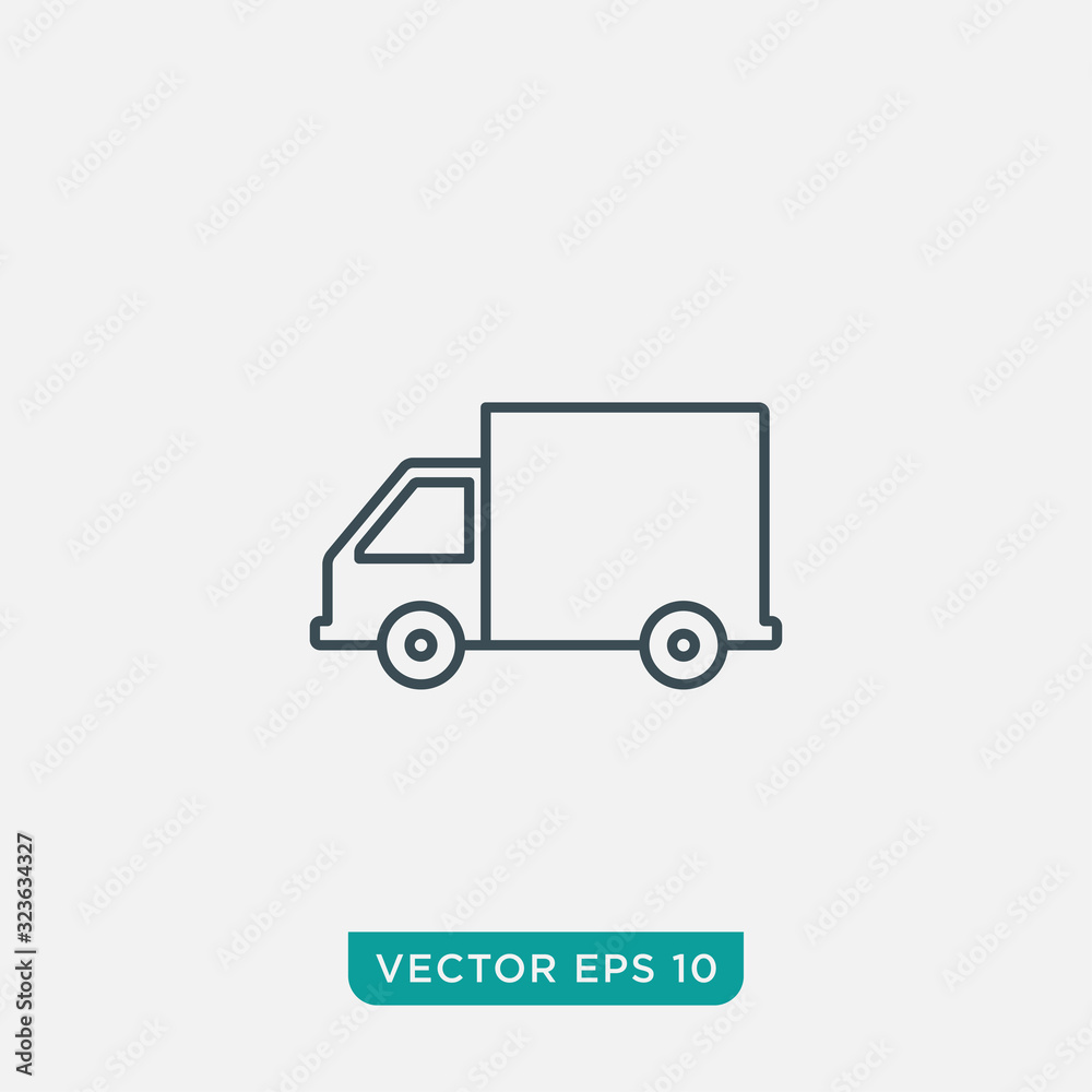 Delivery Truck Icon Design, Vector EPS10