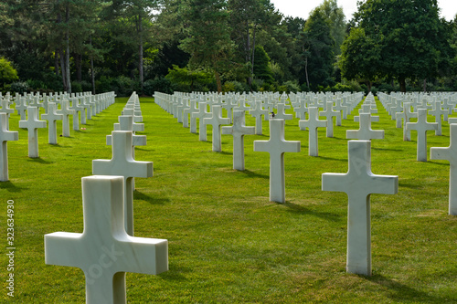Cemetery in Normandy to commemorate the soldiers who died on the day of D-Day photo