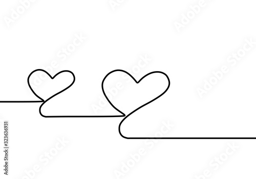 Continuous one line drawing...