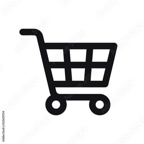 Shopping cart line art icon for apps and websites