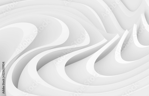 White Abstract Wave Backgro...