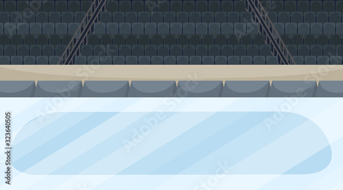 Background scene of iceskating arena with stadium