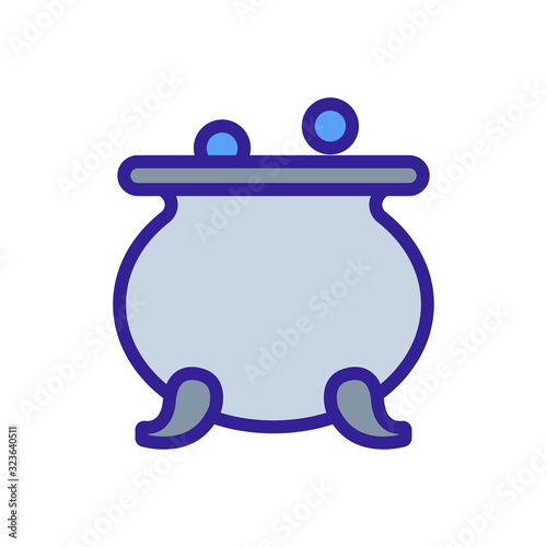 Cauldron magician icon vector. Thin line sign. Isolated contour symbol illustration