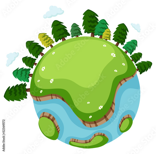 Big world with many trees and green grass